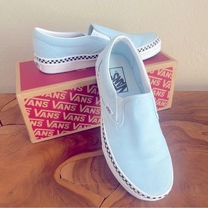 VANS Classic Slip-On Cool Blue Checked - W 7.5 / M 6.0